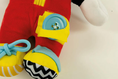Clementoni - 17859 - Disney Baby Mickey Montessori Dress me up - Disney Plush, Montessori Toy, Skill Development Toys, Learning Infant Toys, Sensory & Activity Toys For 18 Months, Mickey Toys