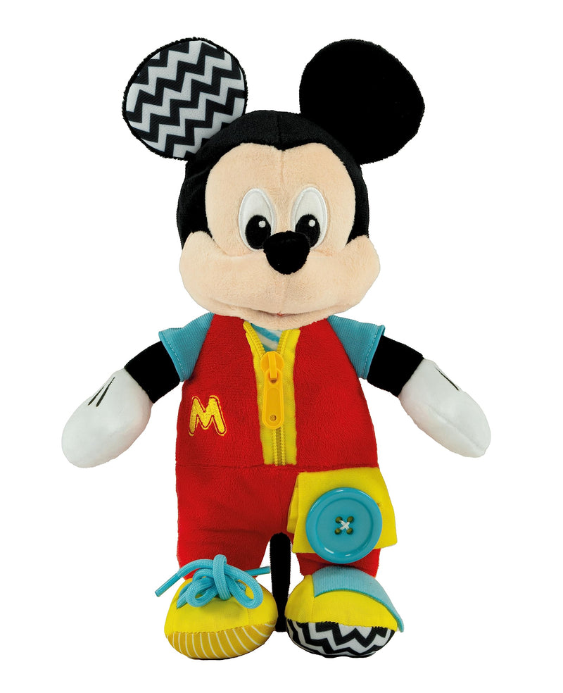 Clementoni - 17859 - Disney Baby Mickey Montessori Dress me up - Disney Plush, Montessori Toy, Skill Development Toys, Learning Infant Toys, Sensory & Activity Toys For 18 Months, Mickey Toys
