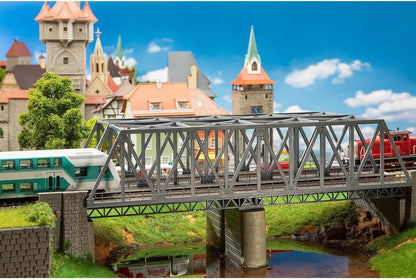 Faller Steel Twin Track Bridge Kit II FA120497 HO Gauge