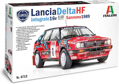 Italeri 4712 Lancia Delta HF Integrale 16V 'San Remo 1989' 1:12 Car Model Kit