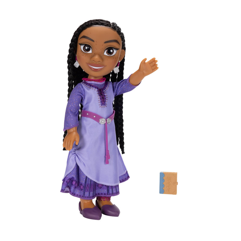Disney’s Wish Asha Doll, 14” / 35cm Tall Doll with Royal Reflection Eyes and hand Braided Hair, includes Removable Dress and Shoes for Girls Ages 3+