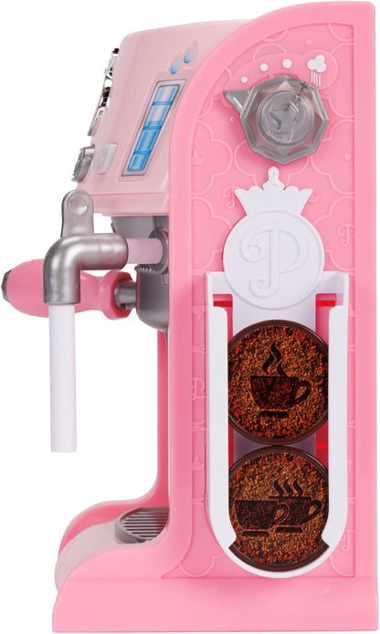 Disney Princess Style Collection Espresso Maker. Includes Play Espresso Machine, 2 Play Espresso Pods, To-Go Cup and Lid, Milk Pitcher, Stirring Spoon For Girls Aged 3+