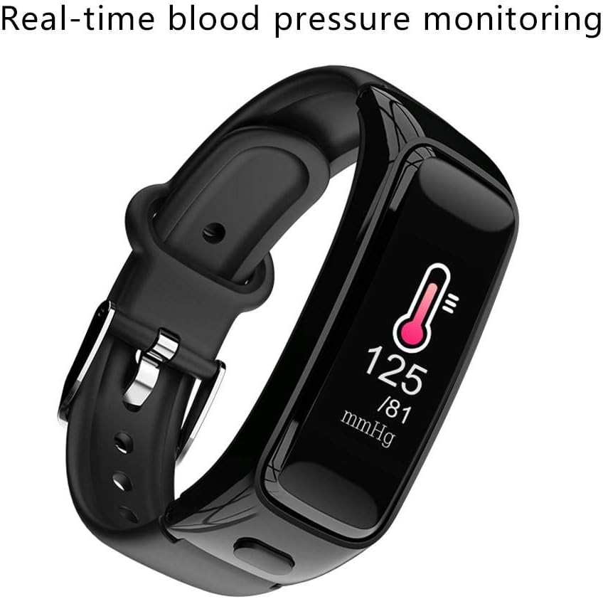 Ausomely Smart Bracelet 2 in 1 Compatible with Step Counting Heart Rate Monitor Waterproof Data Call Smart Watch