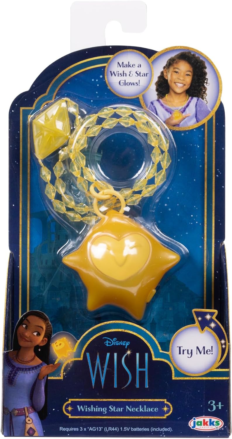 Disney 's Wish Upon a Star Feature Leuchtende Halskette Fördert Rollenspiele und ist perfekt für jeden Disney Wish Fans, Gelb