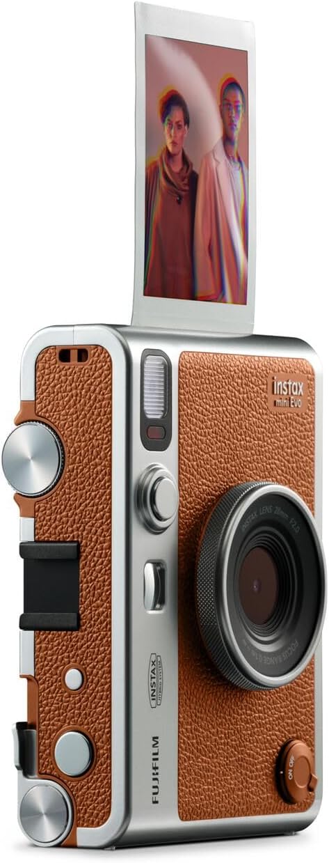instax mini EVO Hybrid camera and smartphone printer, BROWN