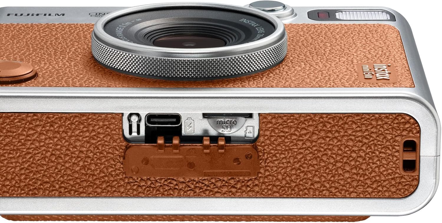 instax mini EVO Hybrid camera and smartphone printer, BROWN