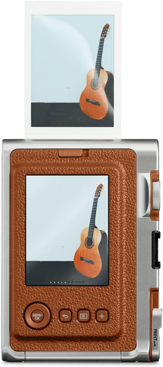 instax mini EVO Hybrid camera and smartphone printer, BROWN