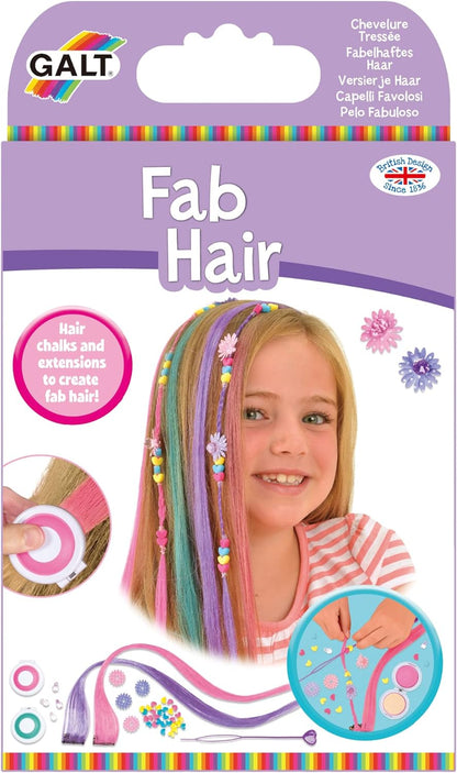 Galt Toys, Fab Hair, Hair Chalk Kit and Extensions for Children, Ages 6 Years Plus