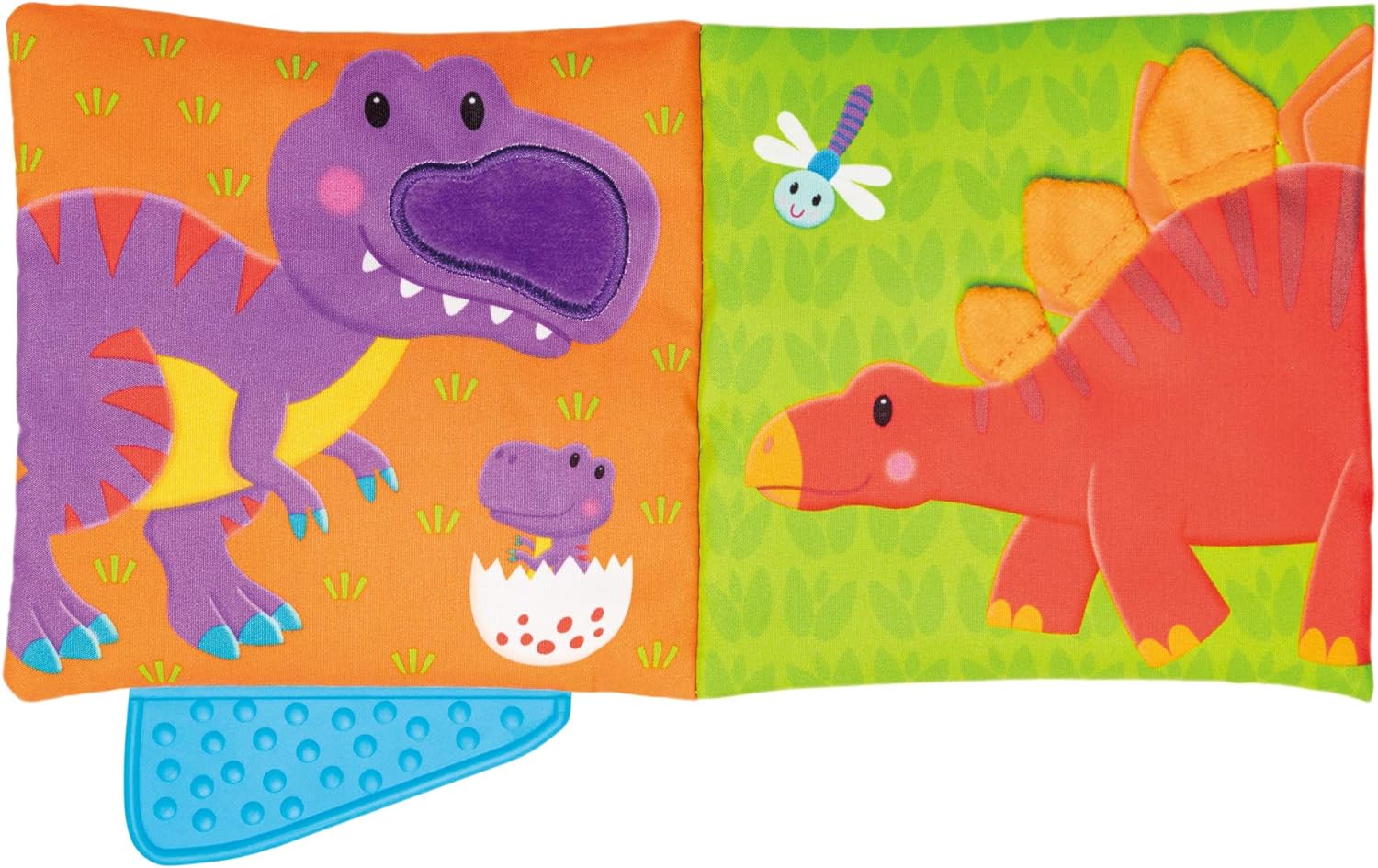 Galt Toys, Teether Soft Book - Dinosaur, Baby Teether & Soft Book Toy, Ages 0 Months Plus
