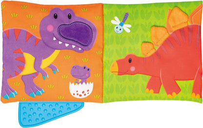 Galt Toys, Teether Soft Book - Dinosaur, Baby Teether & Soft Book Toy, Ages 0 Months Plus