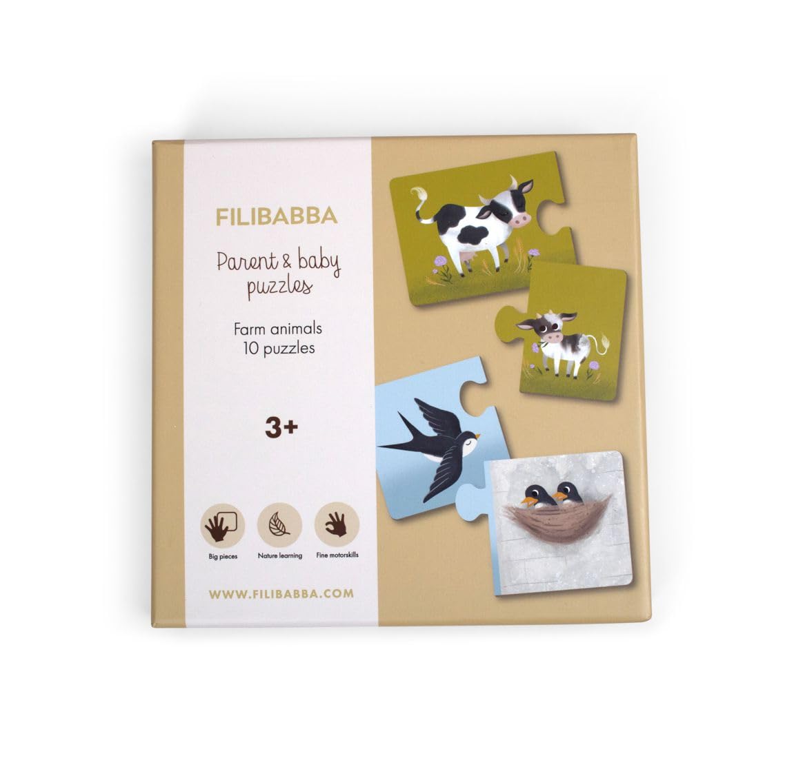 FILIBABBA - Parent and baby puzzles - Farm animals - (FI-02767