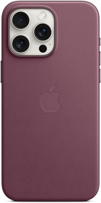 Apple - Back Cover For Mobile Phone - Magsafe Compatibility - Microtwill, Finewoven - Mulberry - For Iphone 15 Pro Max