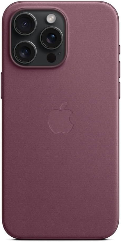 Apple - Back Cover For Mobile Phone - Magsafe Compatibility - Microtwill, Finewoven - Mulberry - For Iphone 15 Pro Max