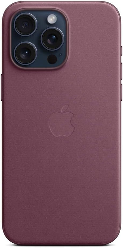 Apple - Back Cover For Mobile Phone - Magsafe Compatibility - Microtwill, Finewoven - Mulberry - For Iphone 15 Pro Max