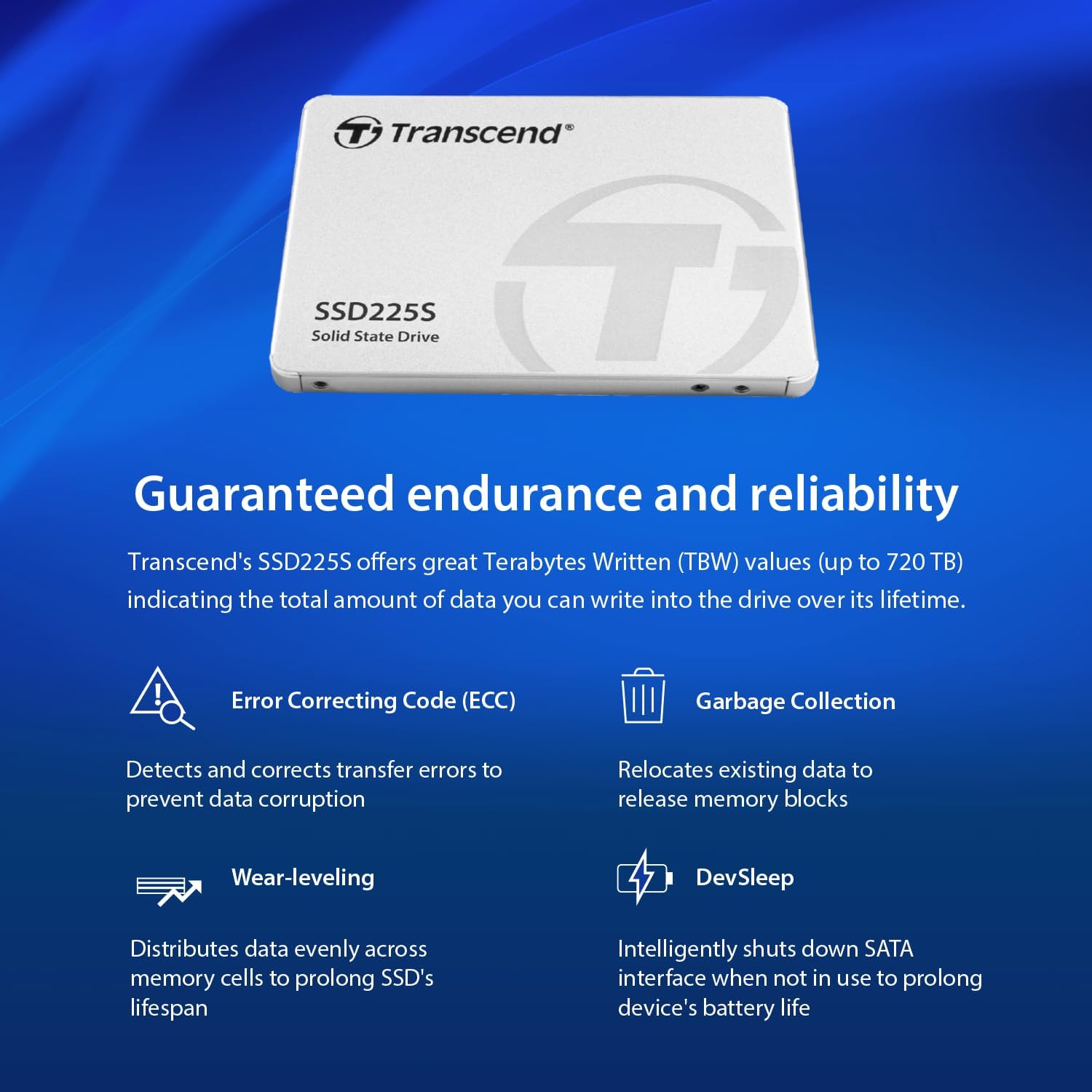 Transcend Japan TS500GSSD225S Transcend SSD, 500 GB, Internal 2.5 Inch, SATA3, 0.3 inches (7 mm), Genuine Japanese Product