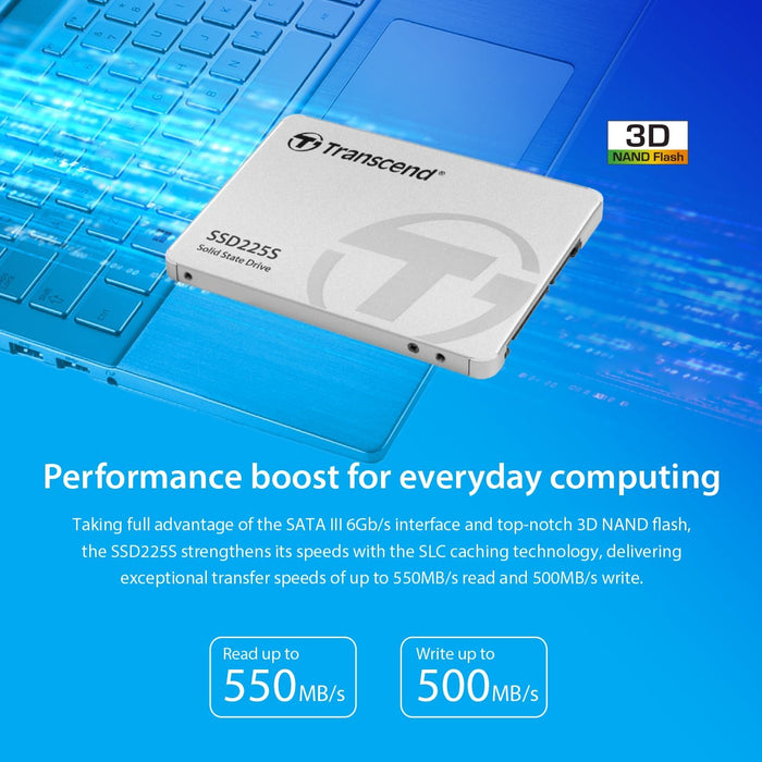 Transcend Japan TS500GSSD225S Transcend SSD, 500 GB, Internal 2.5 Inch, SATA3, 0.3 inches (7 mm), Genuine Japanese Product
