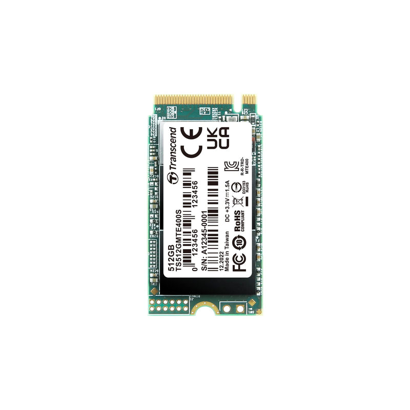 Transcend 512 GB NVMe PCIe Gen3 x4 M.2 2242 SSD Solid State Drive(SSD) TS512GMTE400S