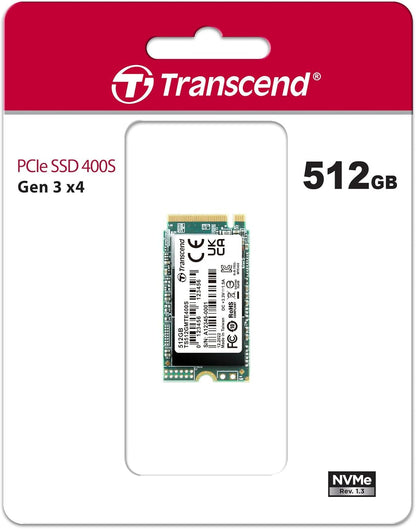 Transcend 512 GB NVMe PCIe Gen3 x4 M.2 2242 SSD Solid State Drive(SSD) TS512GMTE400S