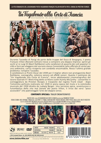 Sinister Film, DVD Vagabondo Alla Corte Di Francia (Un) (Restaurato In Hd