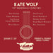 Kate Wolf 75th Birthday Concert