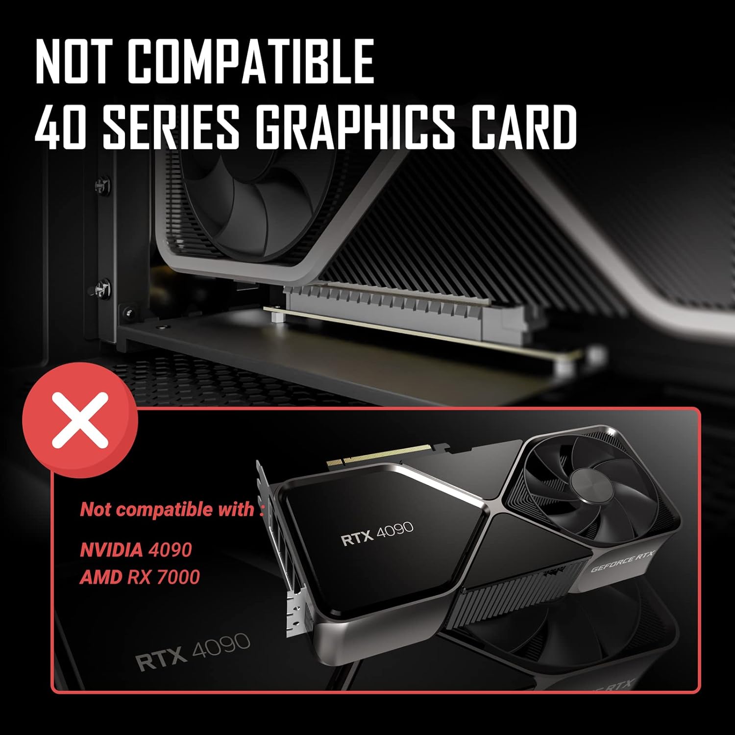 Antec Vertical GPU Bracket, PCI-E 4.0 x16 High Speed Flexible Extender Card Extension Port 90 Degree Adapter 200mm (only Support Full-Break PCIE Expansion Slot ATX Case