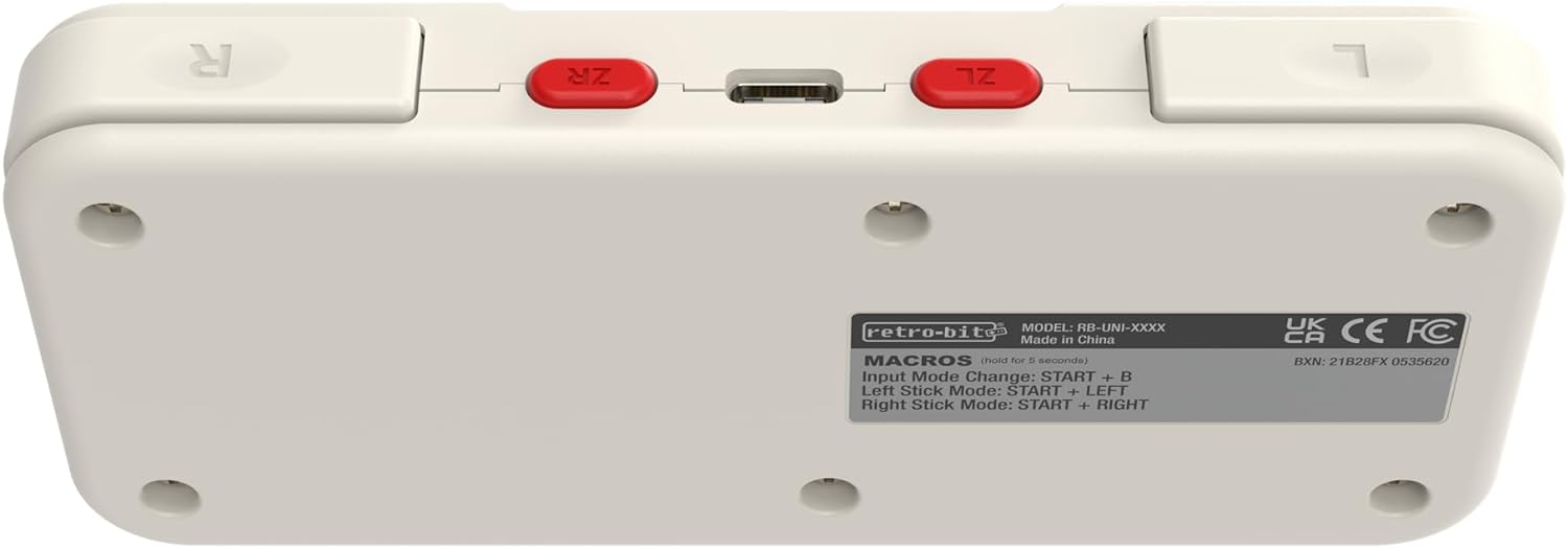 Retro-Bit Origin8 2.4 GHz Wireless Controller For Nintendo Switch & NES - USB & NES receivers included - Classic Grey
