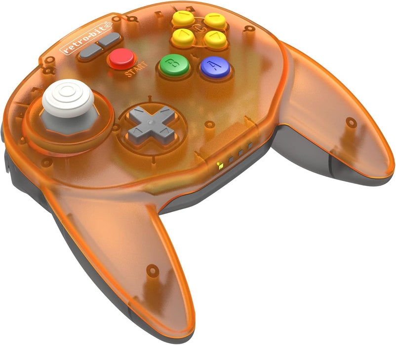 Retro-Bit Tribute 64 V2 2.4G Wireless Controller for N64 / Switch/PC/Mac - Orange Hawk