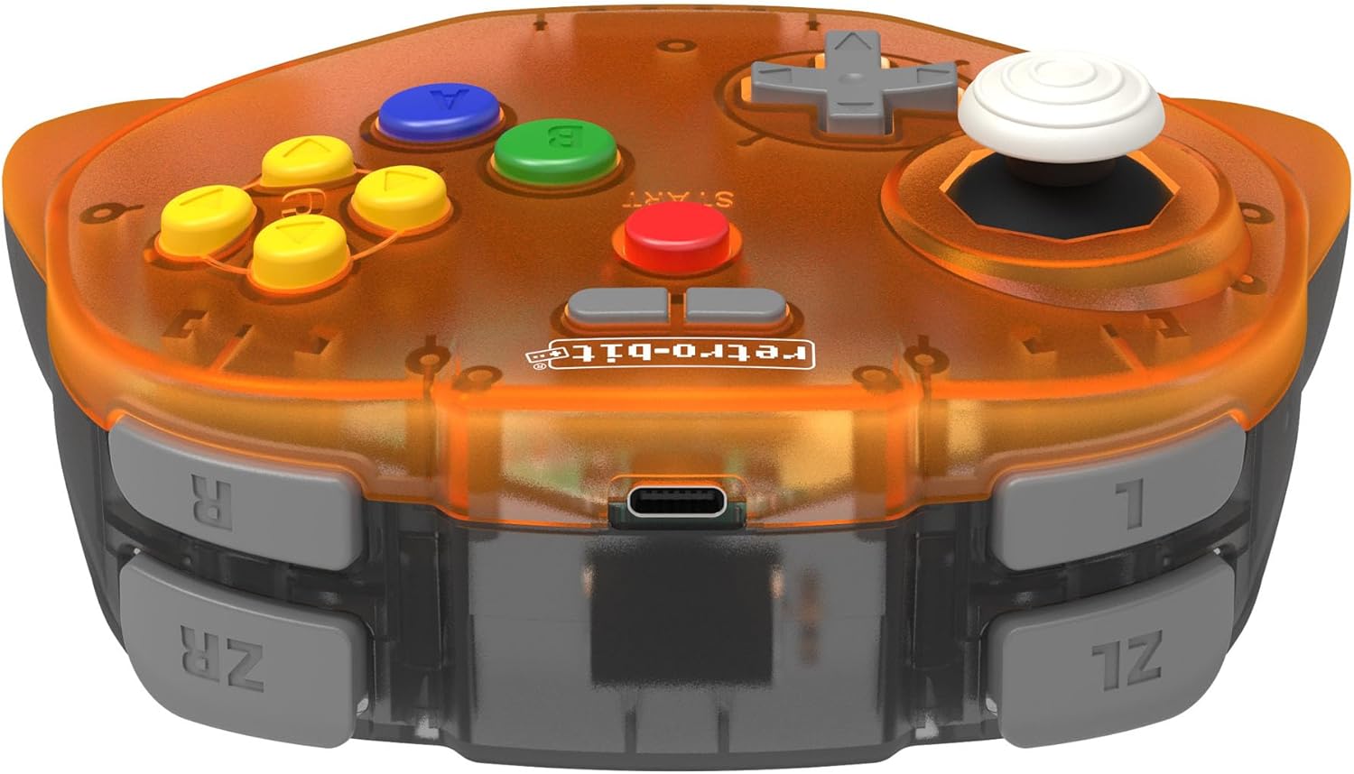Retro-Bit Tribute 64 V2 2.4G Wireless Controller for N64 / Switch/PC/Mac - Orange Hawk