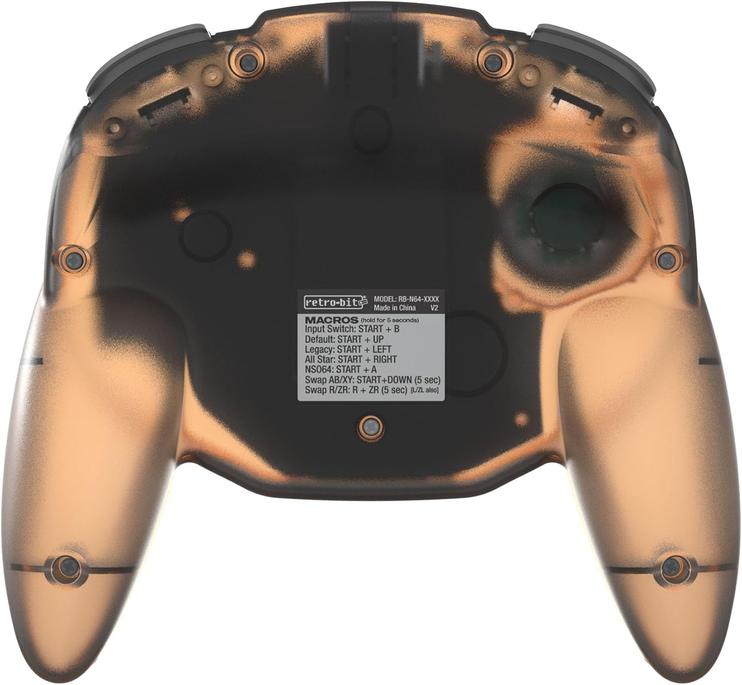 Retro-Bit Tribute 64 V2 2.4G Wireless Controller for N64 / Switch/PC/Mac - Orange Hawk