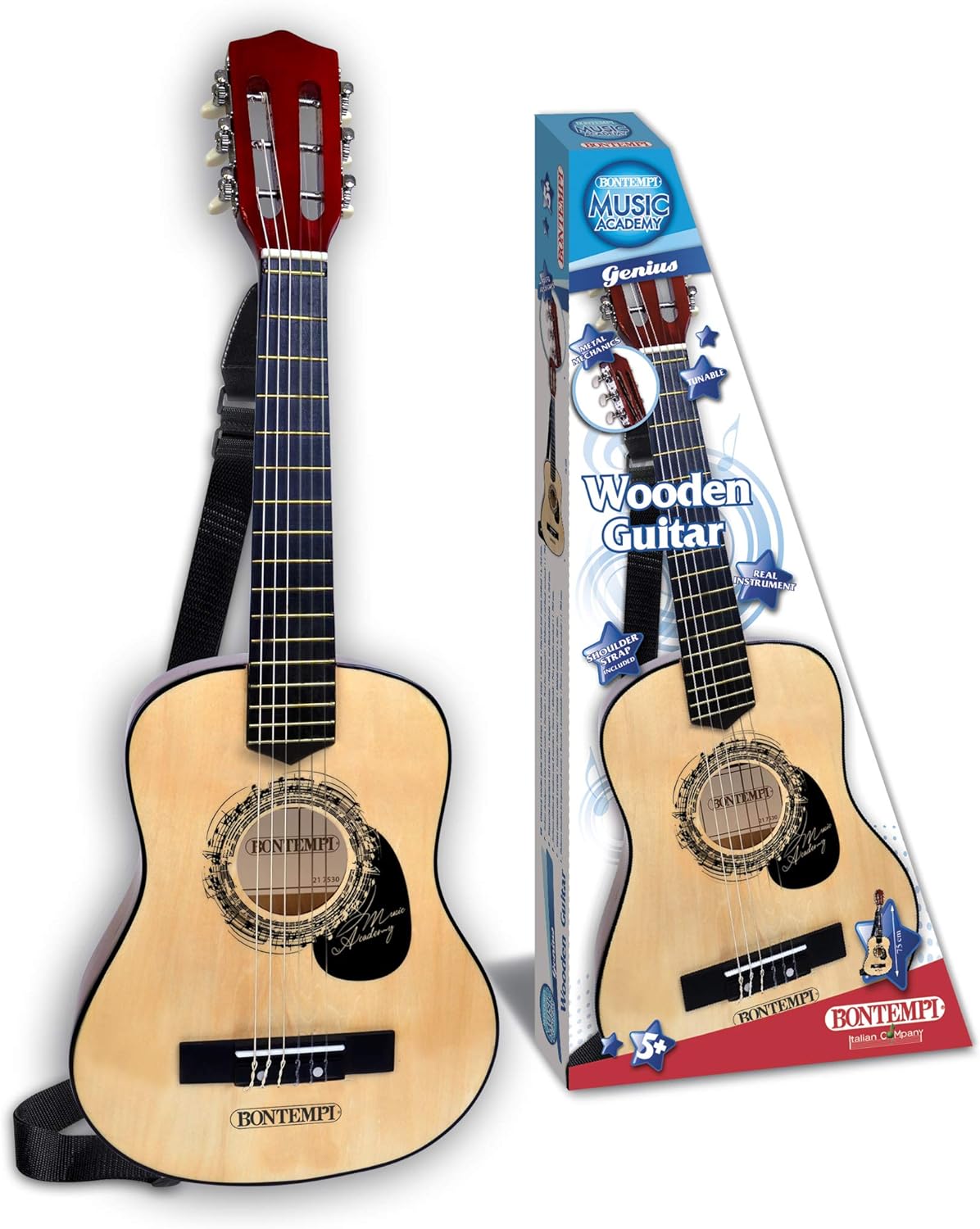 Bontempi - Wooden guitar, 75 cm (217530
