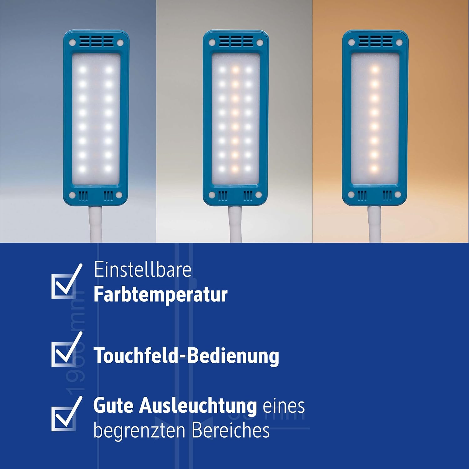 MAUL MAULpearly colour vario Schreibtischlampe bla