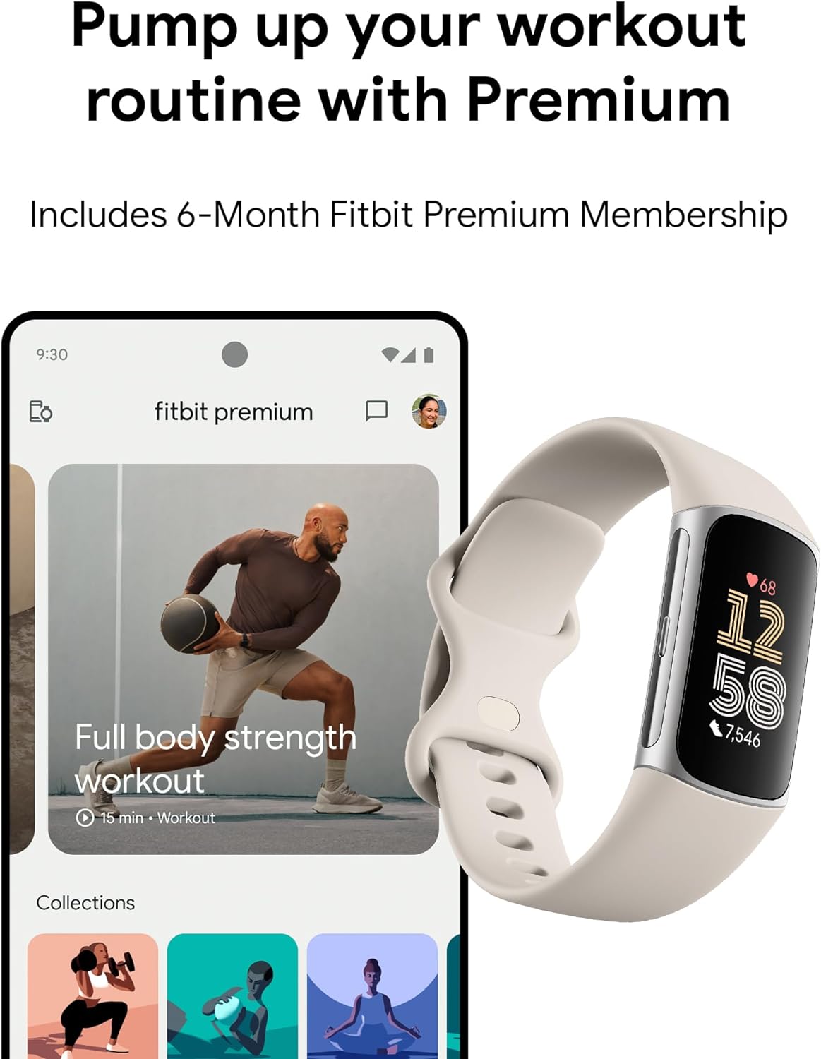 Fitbit Charge 6 - Porcelain/Slvr (Uk/Ie)