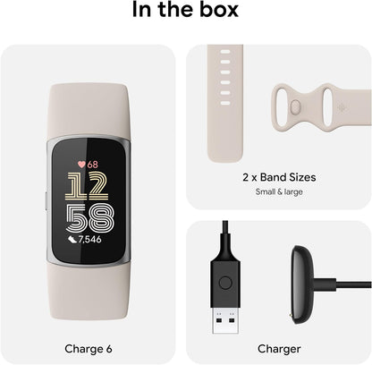 Fitbit Charge 6 - Porcelain/Slvr (Uk/Ie)
