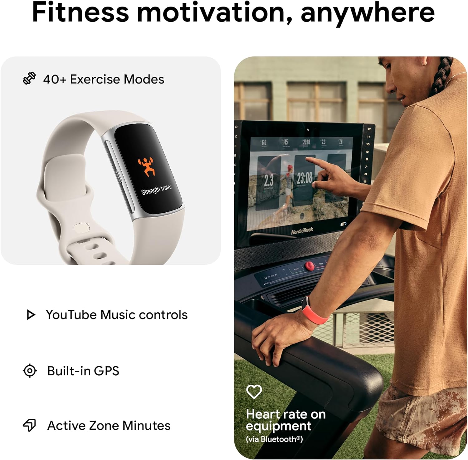 Fitbit Charge 6 - Porcelain/Slvr (Uk/Ie)