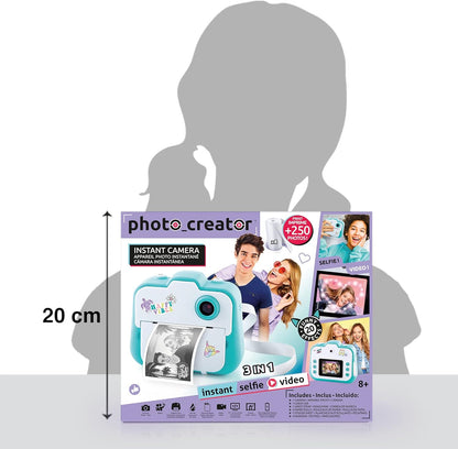Canal Toys - Photo Creator, Selfie and Video Instant Printing Camera - Thermal Paper for 250 Photos - LCD Display - from Age 8 - CLK 001