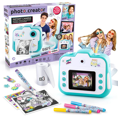 Canal Toys - Photo Creator, Selfie and Video Instant Printing Camera - Thermal Paper for 250 Photos - LCD Display - from Age 8 - CLK 001