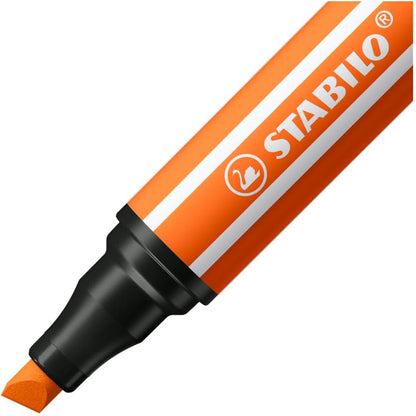 Stabilo Pen 68 Max Filz -Tip -Stift mit einem dicken Meißelpunkt erwies sich als Vermiljoen