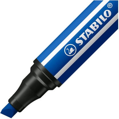 Stabilo Pen 68 Max Filz -Tip Stift mit dickem Meißelpunkt dunkelblau