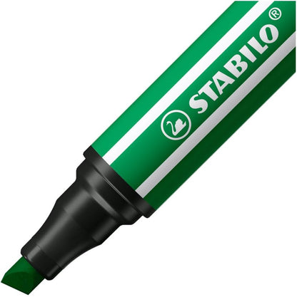 Stabilo Pen 68 Max Felt Tip Pen with Thick Chisel Point Emerald Green