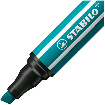 Premium felt-tip pen with chisel tip STABILO Pen 68 MAX Single Pen – turquoise blue (51