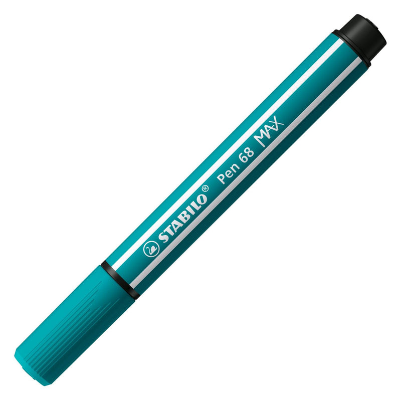 Premium felt-tip pen with chisel tip STABILO Pen 68 MAX Single Pen – turquoise blue (51