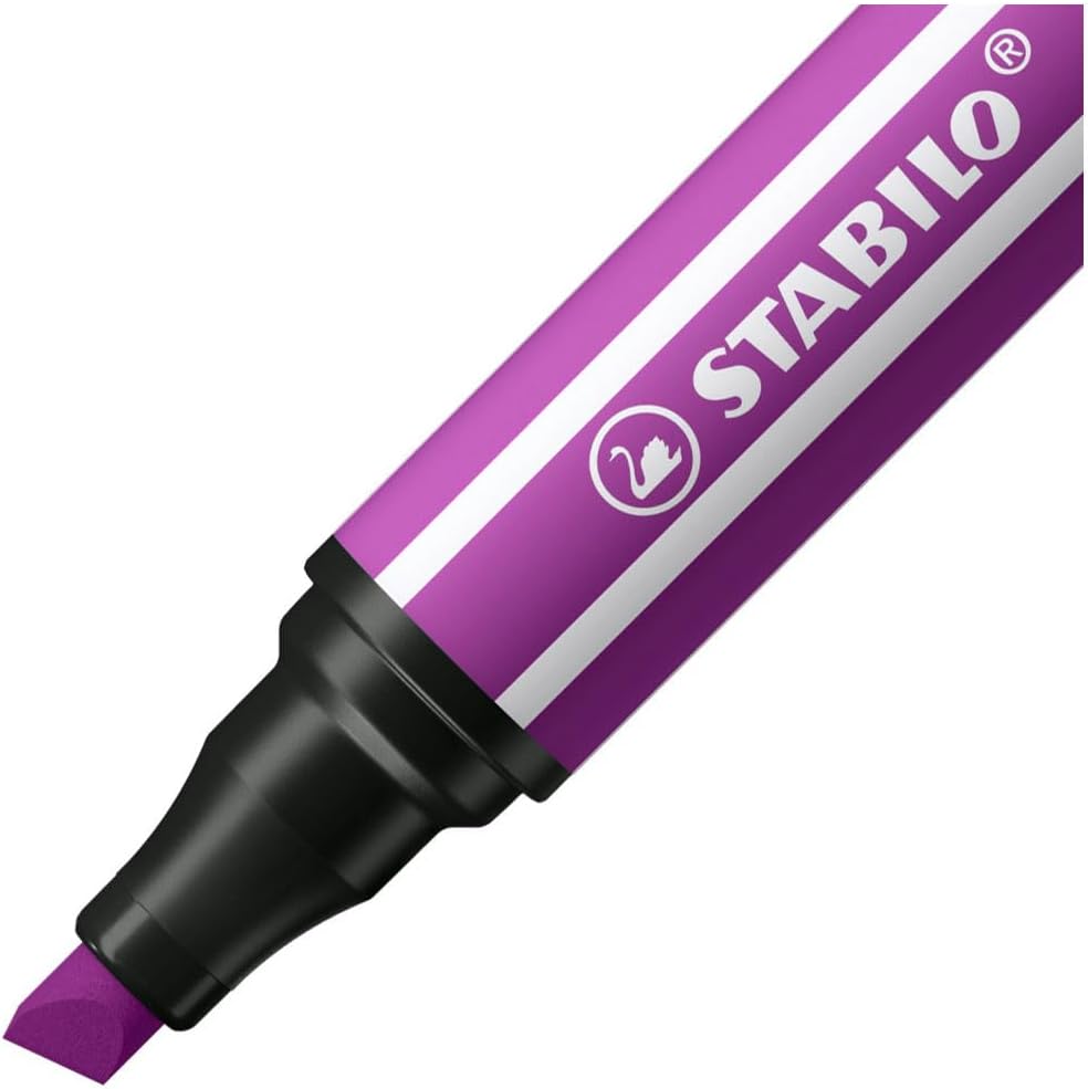 Premium felt-tip pen with chisel tip STABILO Pen 68 MAX Single Pen – lilac (58