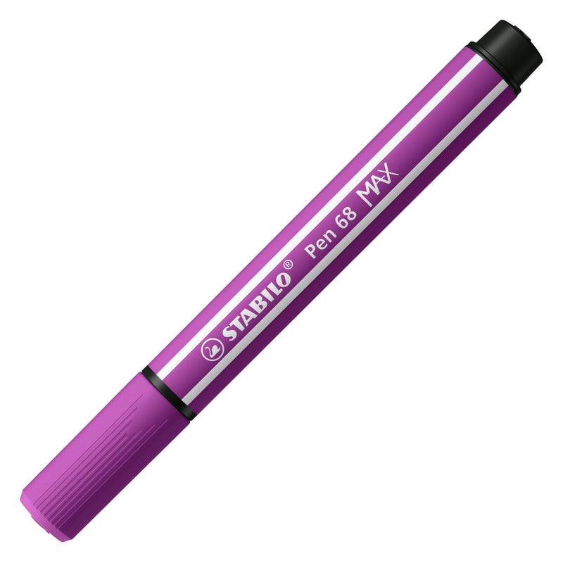 Premium felt-tip pen with chisel tip STABILO Pen 68 MAX Single Pen – lilac (58
