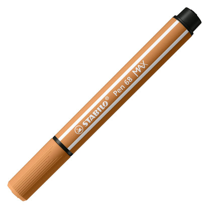 Stabilo Pen 68 Max Felt Tip Pen with Thick Chisel Point Dark Ochre