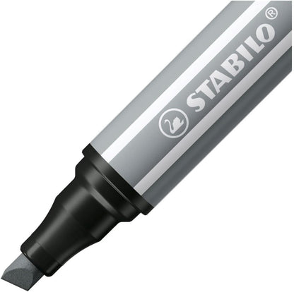 Stabilo Pen 68 Max Felt Tip Pen with Thick Chisel Centre Cold Grey