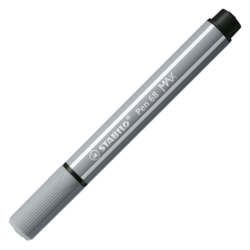 Stabilo Pen 68 Max Felt Tip Pen with Thick Chisel Centre Cold Grey