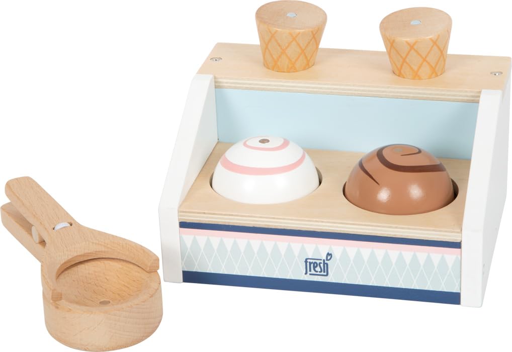 small foot Puesto de Helados Compacto Fresh, Juguete de Madera cert. FSC 100%, para niños a Partir de 3 años, 12416, Small