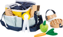 small foot Toy Care Set with bag, child-friendly wooden tools, accessories for playing horse, 12419