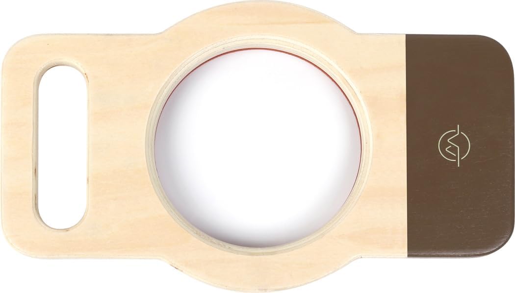small foot Explorer XXL Magnifying Glass Discover Made of FSC 100%-Certified Wood, Outdoor Toy for Kids Aged 2+ yrs, 12435, White Outdoor Magnifier XXL