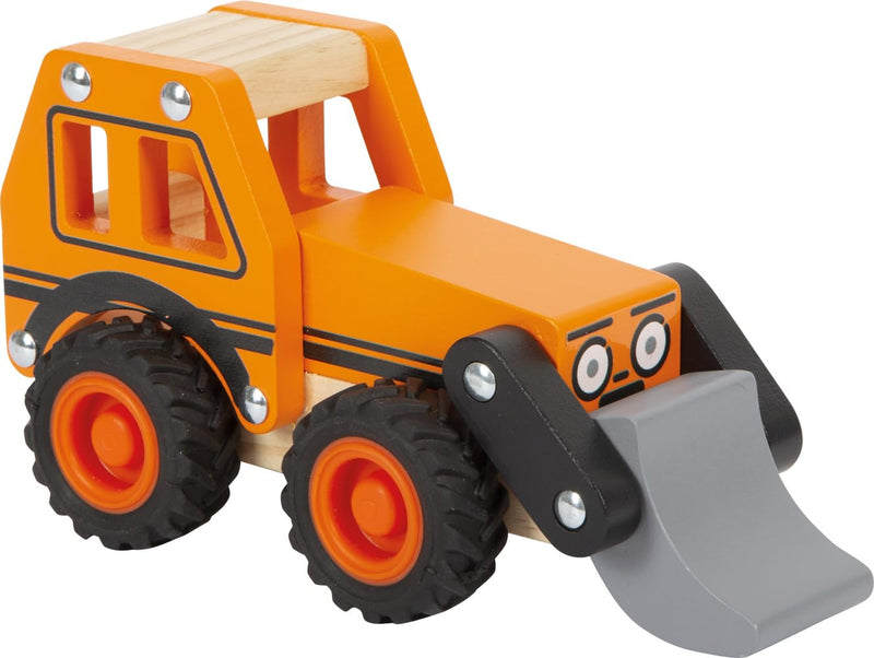 Small Foot Excavator Made of FSC 100%-Certified Wood, Toy Truck w/frontloader for Kids Aged 18+ Months, 12447